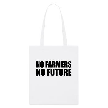 no farmers no future - Stanley/Stella Bio-Stoffbeutel - Weiß - Vorne