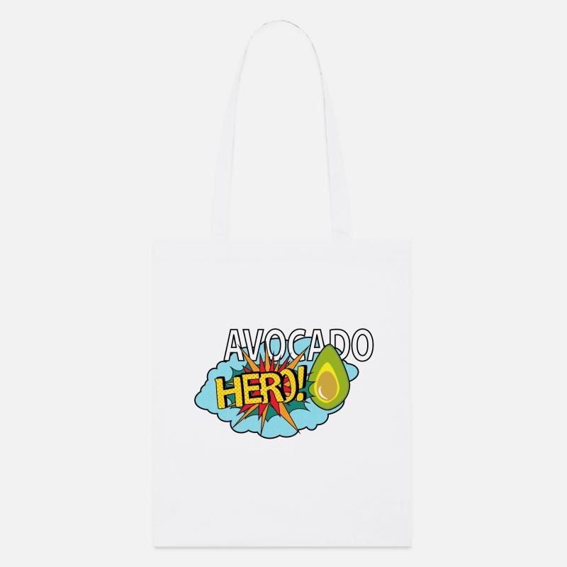 Avocado Hero - Pop-Art - Stanley/Stella Bio-Stoffbeutel - Weiß