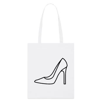 High Heel Icon Chaussure Femmes Femmes Contour Personnalisable - Tote bag bio Stanley/Stella - blanc - Devant