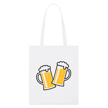 2 chopes à bière Toast (bière / chope à bière / 2C) - Tote bag bio Stanley/Stella - blanc - Devant