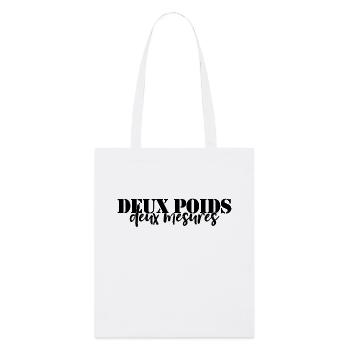 Deux poids deux mesures - Tote bag bio Stanley/Stella - blanc - Devant