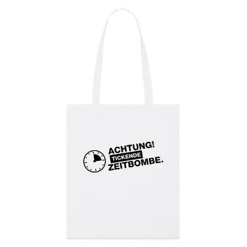 achtung_tickende_zeitbombe - Stanley/Stella Organic Tote Bag - white - Front