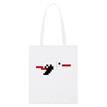 Cigogne Alsace Pixel #tshirtalsace #tshirtcigogne - Tote bag bio Stanley/Stella - blanc - Devant