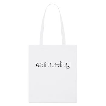 canoeing emboss - Tote bag bio Stanley/Stella - blanc - Devant