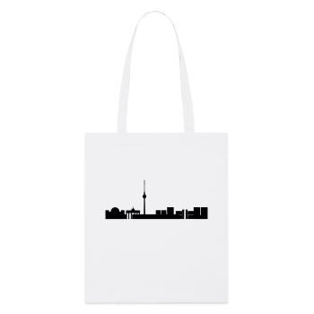 Berliner Skyline - Stanley/Stella Bio-Stoffbeutel - Weiß - Vorne