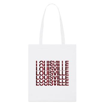 Louisville Grid Neon Schriftbild - Stanley/Stella Bio-Stoffbeutel - Weiß - Vorne