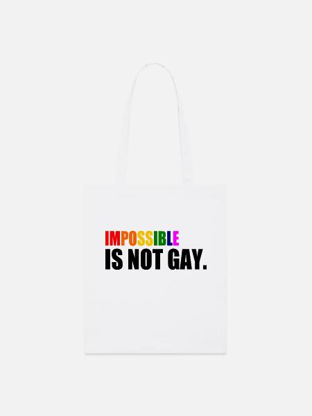 impossible is not gay - Stanley/Stella Bio-Stoffbeutel - Weiß