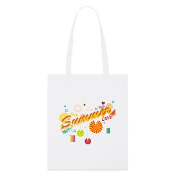 Sun, summer, fun and party in your own garden - Stanley/Stella Organic Tote Bag - white - Front