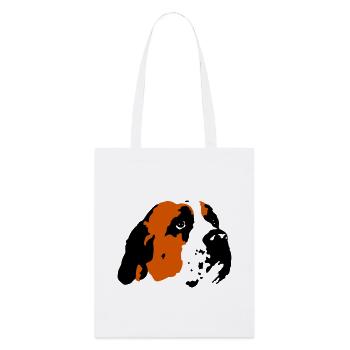 St. Bernard Dog - Stanley/Stella Organic Tote Bag - white - Front