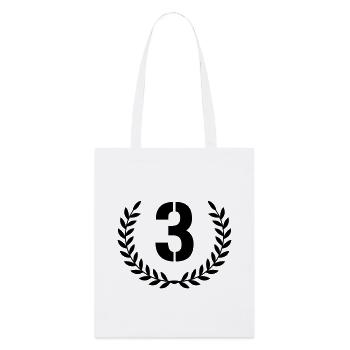 3 Kranz - Stanley/Stella Bio-Stoffbeutel - Weiß - Vorne