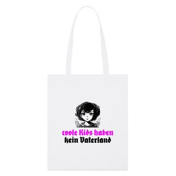 cool kids have no fatherland - Stanley/Stella Organic Tote Bag - white - Front