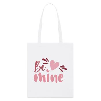Be Mine Heart Skript - Stanley/Stella Bio-Stoffbeutel - Weiß - Vorne