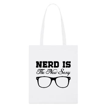 Nerd Is The New Sexy Funny Geek Glasses Art - Stanley/Stella Bio-Stoffbeutel - Weiß - Vorne