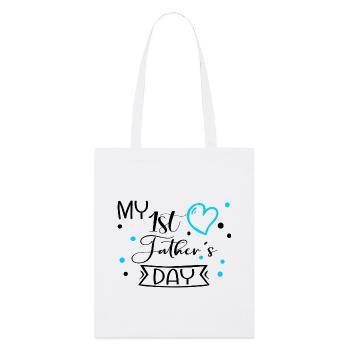 Premier bébé de la fête des pères - Tote bag bio Stanley/Stella - blanc - Devant