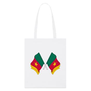 Two flags Cameroon - Stanley/Stella Organic Tote Bag - white - Front