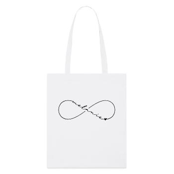 Melanie Name Infinity Symbol - Stanley/Stella Organic Tote Bag - white - Front