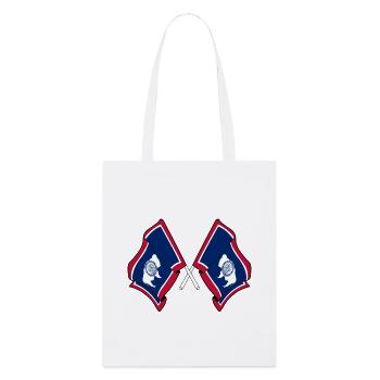 Deux drapeaux du Wyoming croisés - Tote bag bio Stanley/Stella - blanc - Devant