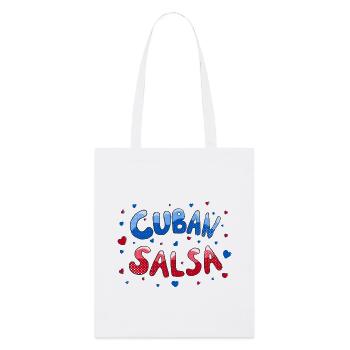 Cuban Salsa Rueda Timba Tanzen - Stanley/Stella Bio-Stoffbeutel - Weiß - Vorne