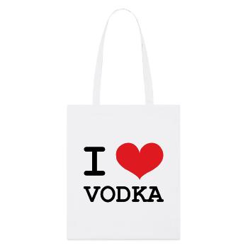 Ich liebe Wodka – Alkohol - Stanley/Stella Bio-Stoffbeutel - Weiß - Vorne