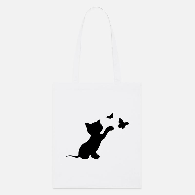 Katze - Stanley/Stella Bio-Stoffbeutel - Weiß