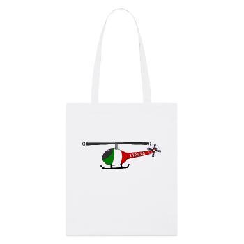 Helicopter Italy Flag Children - Stanley/Stella Organic Tote Bag - white - Front