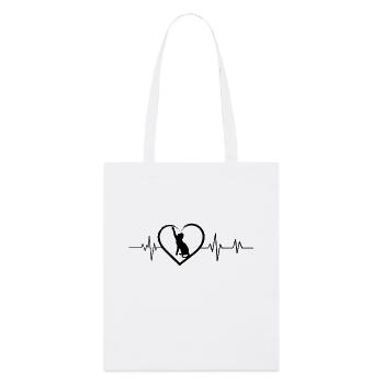 battement de cœur chat - Tote bag bio Stanley/Stella - blanc - Devant