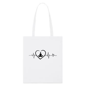 battement de cœur yoga - Tote bag bio Stanley/Stella - blanc - Devant