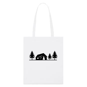 cabane dans la forêt - Tote bag bio Stanley/Stella - blanc - Devant
