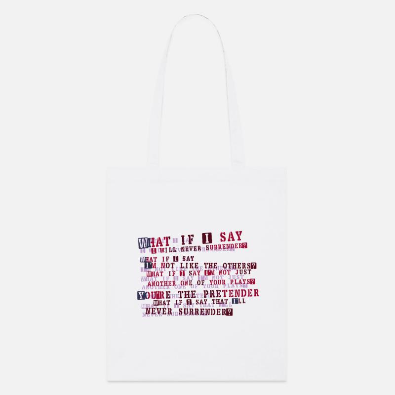 Typographie de la résolution implacable - Tote bag bio Stanley/Stella - blanc