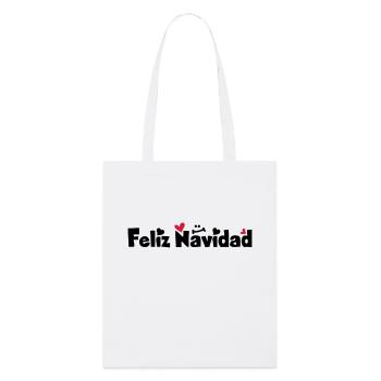 Feliz Navidad Frohe Weihnachten - Stanley/Stella Bio-Stoffbeutel - Weiß - Vorne