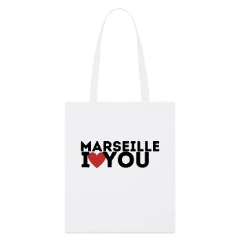 Marseille I love you - Stanley/Stella Organic Tote Bag - white - Front