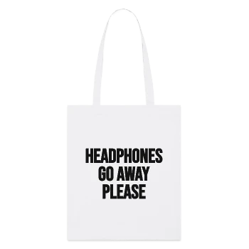 Headphones on. Go away, please., front, white