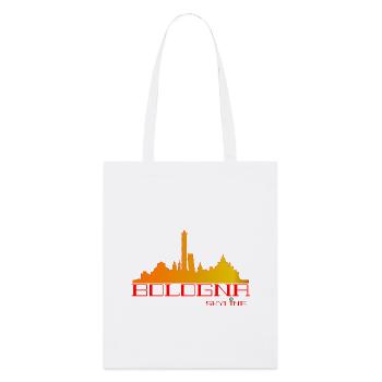 Bologna Skyline Orange Red - Stanley/Stella Organic Tote Bag - white - Front