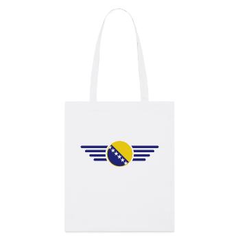 J’aime la Bosnie, T-shirt design de style élégance - Tote bag bio Stanley/Stella - blanc - Devant