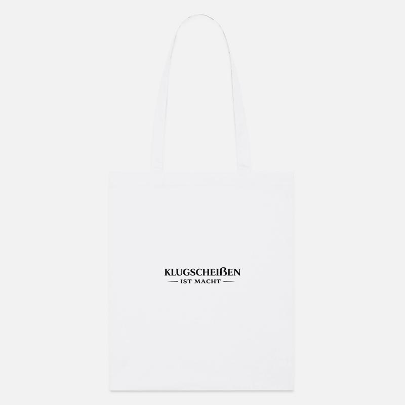 Klugscheißen ist Macht – Statement Typografie - Stanley/Stella Bio-Stoffbeutel - Weiß