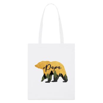 Papa ours pour la fête des pères - Tote bag bio Stanley/Stella - blanc - Devant