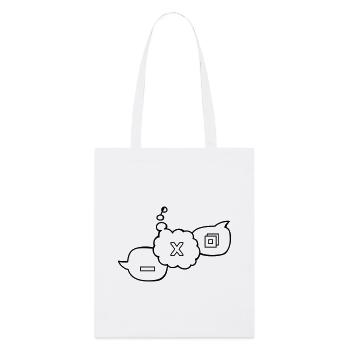 Computer speech bubbles - Stanley/Stella Organic Tote Bag - white - Front