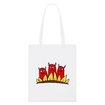 3 Diables - Tote bag bio Stanley/Stella - blanc - Devant