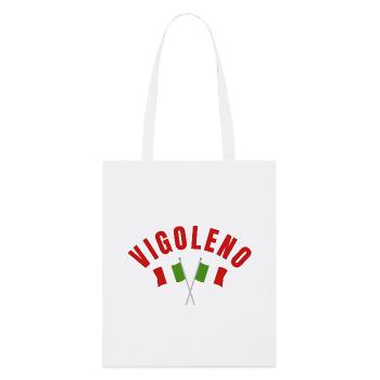 Vigoleno Crossed Italian Flags - Stanley/Stella Organic Tote Bag - white - Front