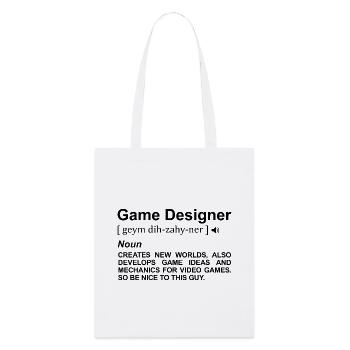 Game Designer Dictionary - Stanley/Stella Organic Tote Bag - white - Front