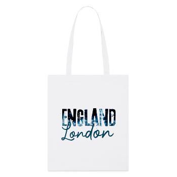 Londons Nacht Skyline Druck - Stanley/Stella Bio-Stoffbeutel - Weiß - Vorne