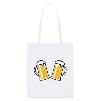2 chopes à bière Prosten (bière / chope à bière / 2C) - Tote bag bio Stanley/Stella - blanc - Devant