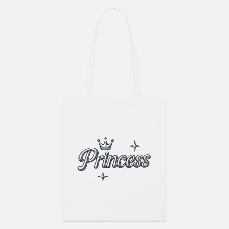 Prinzessin / Y2K Design - Stanley/Stella Bio-Stoffbeutel - Weiß