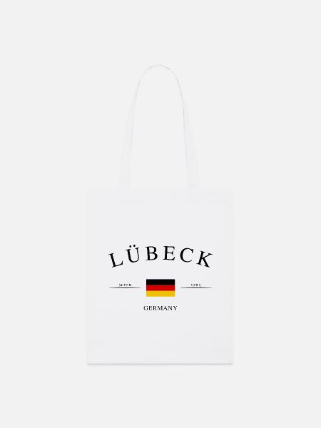 Lübeck Deutschland – Urlaub Souvenir & Geschenk - Stanley/Stella Bio-Stoffbeutel - Weiß