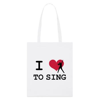 I Love To Sing - Tote bag bio Stanley/Stella - blanc - Devant