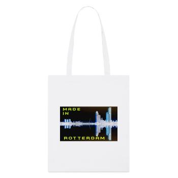 Reflet futuriste de la ligne d’horizon de Rotterdam - Tote bag bio Stanley/Stella - blanc - Devant