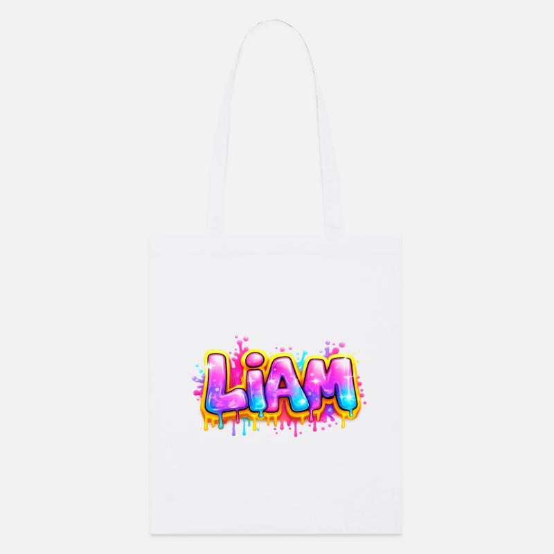LIAM GRAFFITI NAME FOR PERFECT GIFT PRINTABLE  - Tote bag bio Stanley/Stella - blanc