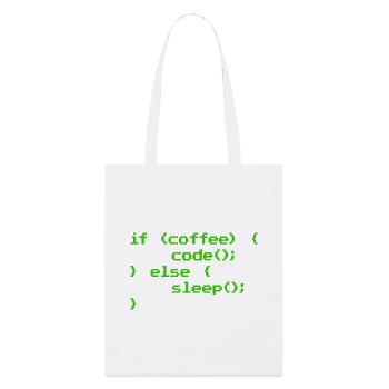 Kein Kaffee Kein Code Programmierer Informatiker - Stanley/Stella Bio-Stoffbeutel - Weiß - Vorne