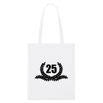 Lauwerkrans 25 JAHRE - Stanley/Stella Bio-Stoffbeutel - Weiß - Vorne