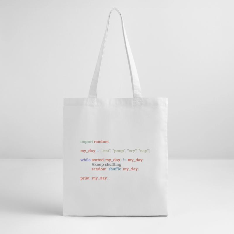 Drôle de code python sur la vie quotidienne, bébé Tote bag bio Stanley/Stella